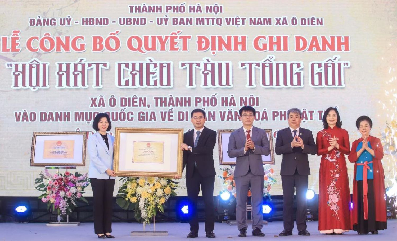 Hội hát chèo tàu Tổng Gối là di sản văn hóa phi vật thể quốc gia